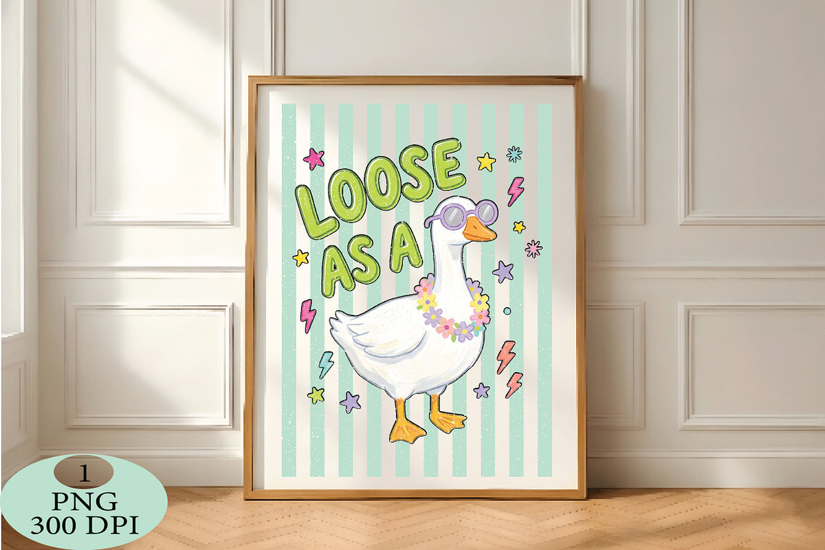 Striped Funny Goose PNG, an Animal Illustration by Daily.Designs (Photo 5 of 6)