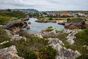 Rocky Bay with Coastal Village and G, a Nature Photo by Perpis