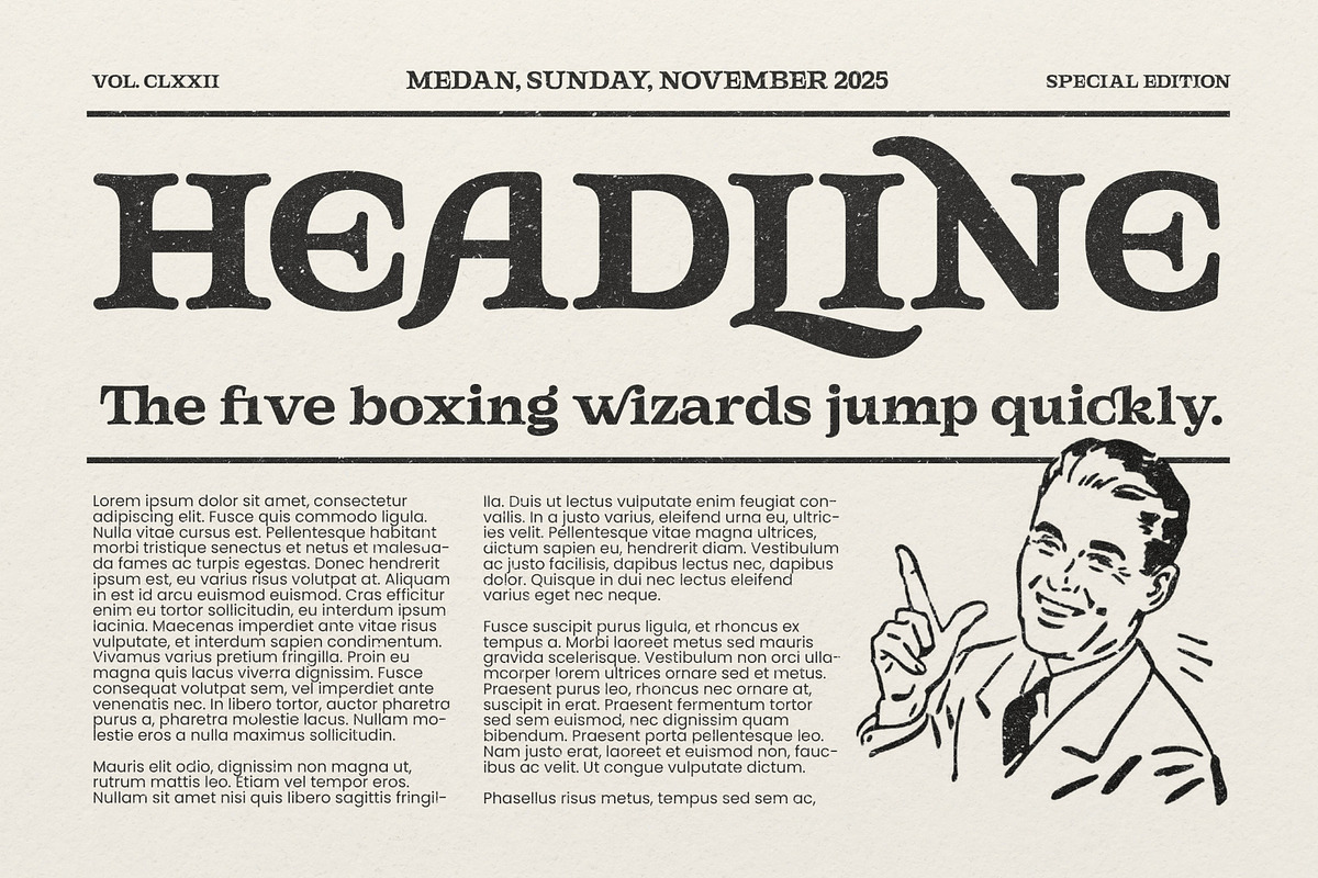 Gts Prase - Bold Serif, a Serif Font by Graptail (Photo 5 of 11)