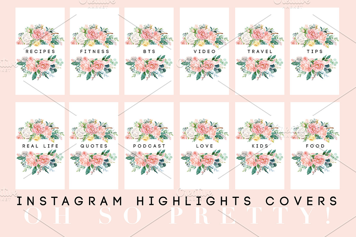 Pretty Instagram Highlight Covers, a Graphic by The Social Esthete