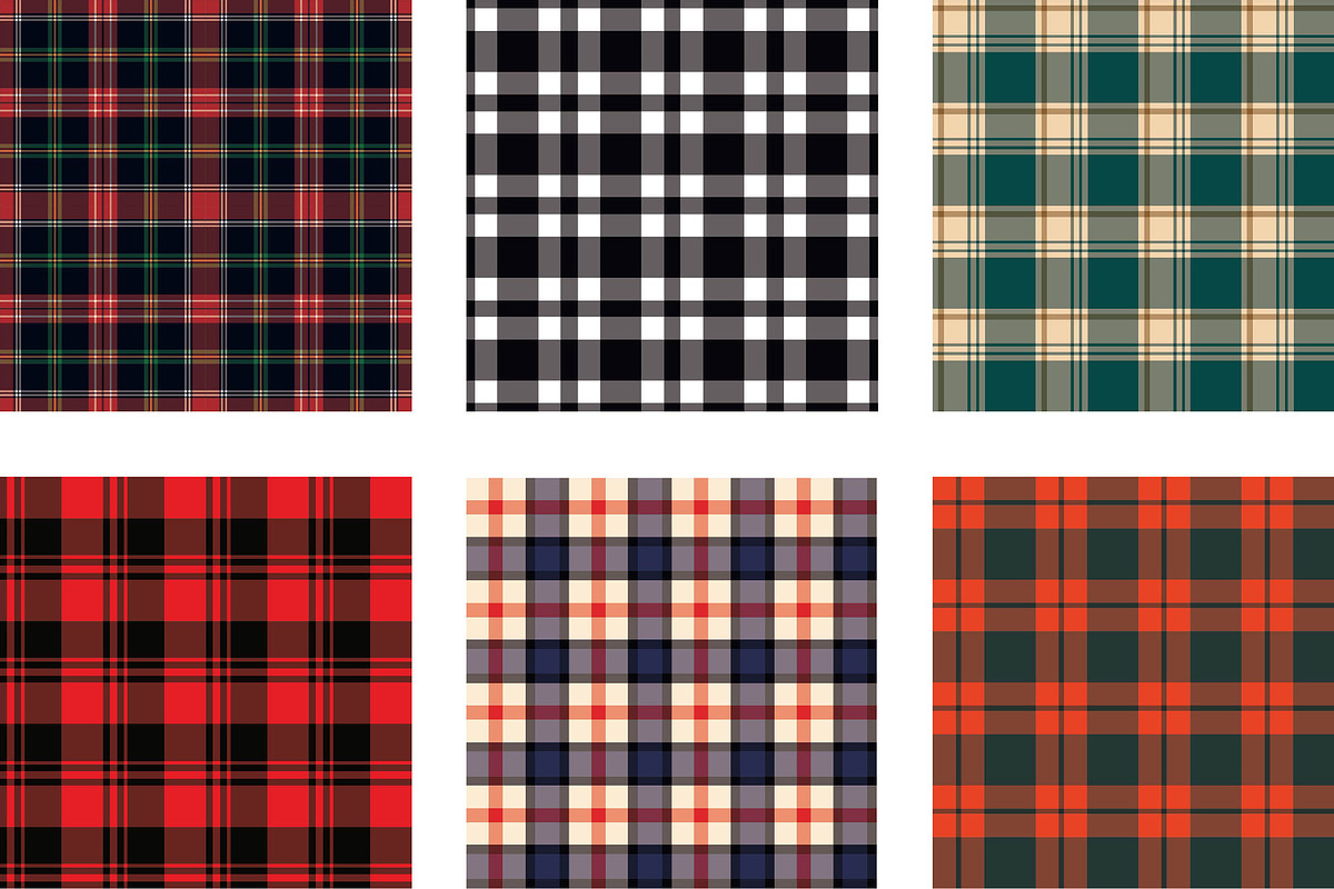seamless plaid flannel pattern, a Pattern Graphic by Brainware Graphic (Photo 2 of 3)