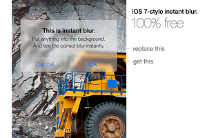 Instant ios 7 blur for photoshop