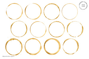 Gold Circle Frames