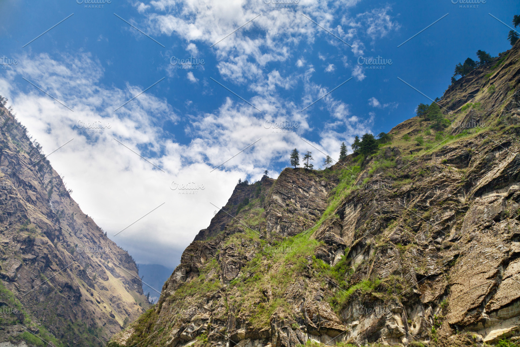Beautiful landscape in Himalayas, a Photo by saiko3p