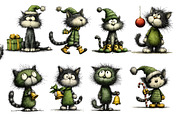 Christmas cat clipart, an Illustration by Designworld (Thumbnail 3 of 5)