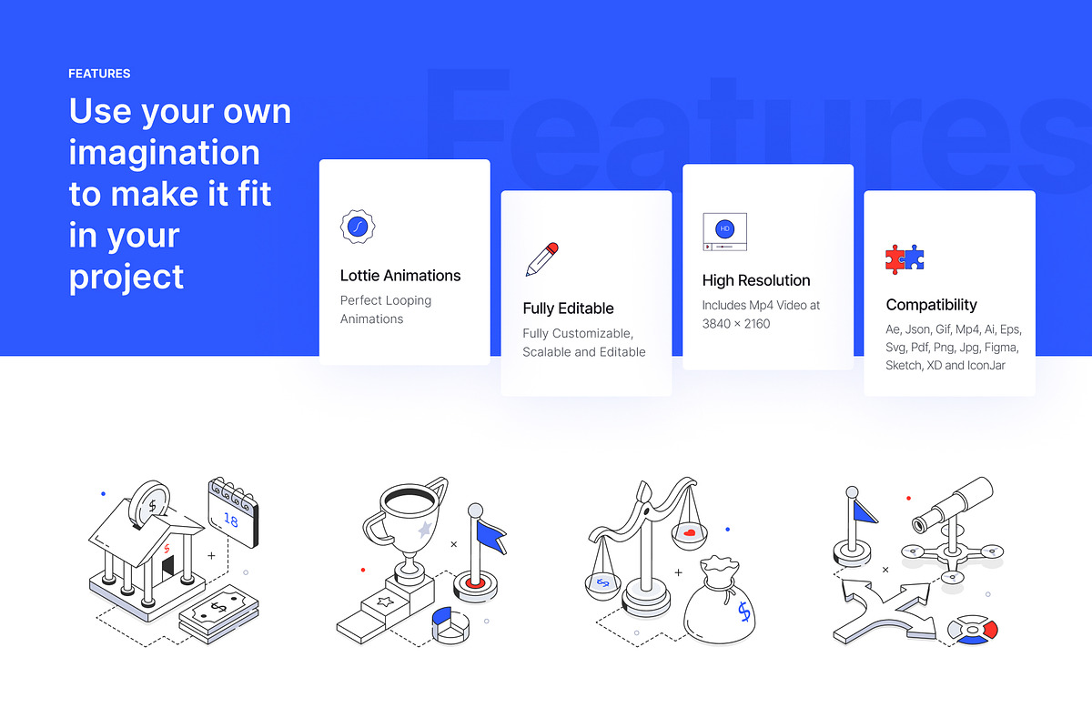 Animated Growth Icons, an Outline Icon by Vectors Market (Photo 2 of 7)