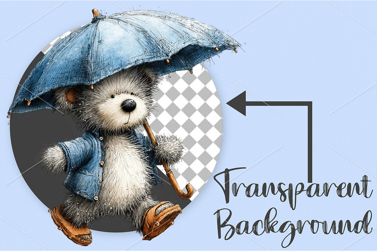 Whimsical Summer Teddy Bear Clipart, a Seasonal Illustration by Canvas Craft (Photo 2 of 6)
