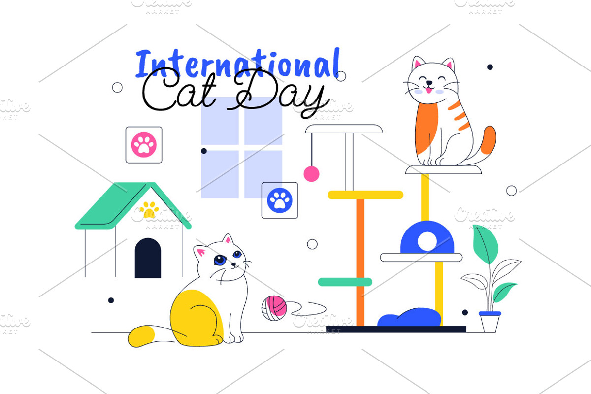 10 International Cat Day, an Animal Illustration by denayunebgt (Photo 4 of 4)