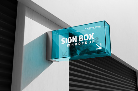 Glass Sign Mockup, an Advertising Mockup by Modaldesain