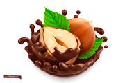Chocolate cookies with peanuts, set, a Decorative Illustration by Allevinatis Studio (Thumbnail 6 of 8)
