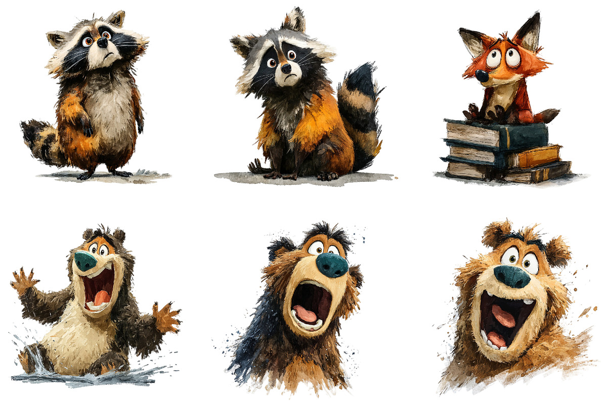 Quirky Woodland Animals PNG Clipart, an Illustration by Sublimation Artist (Photo 6 of 7)