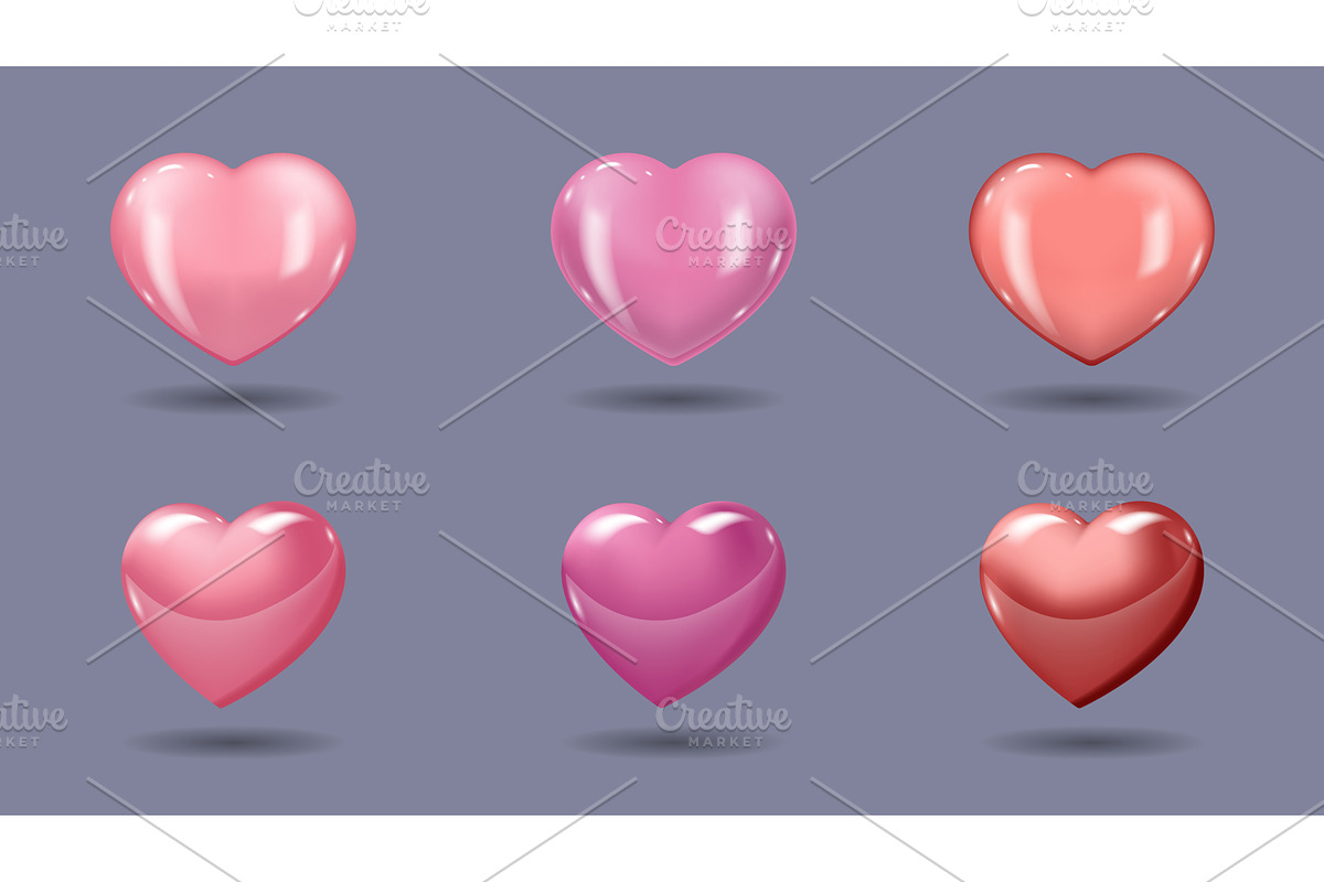 Hearts 3D Illustration, an Object Illustration by alexdndz