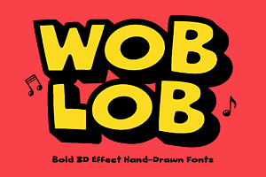 Woblob - Bold Hand Drawn Fonts, a Handwritten Font by Konstantine Studio