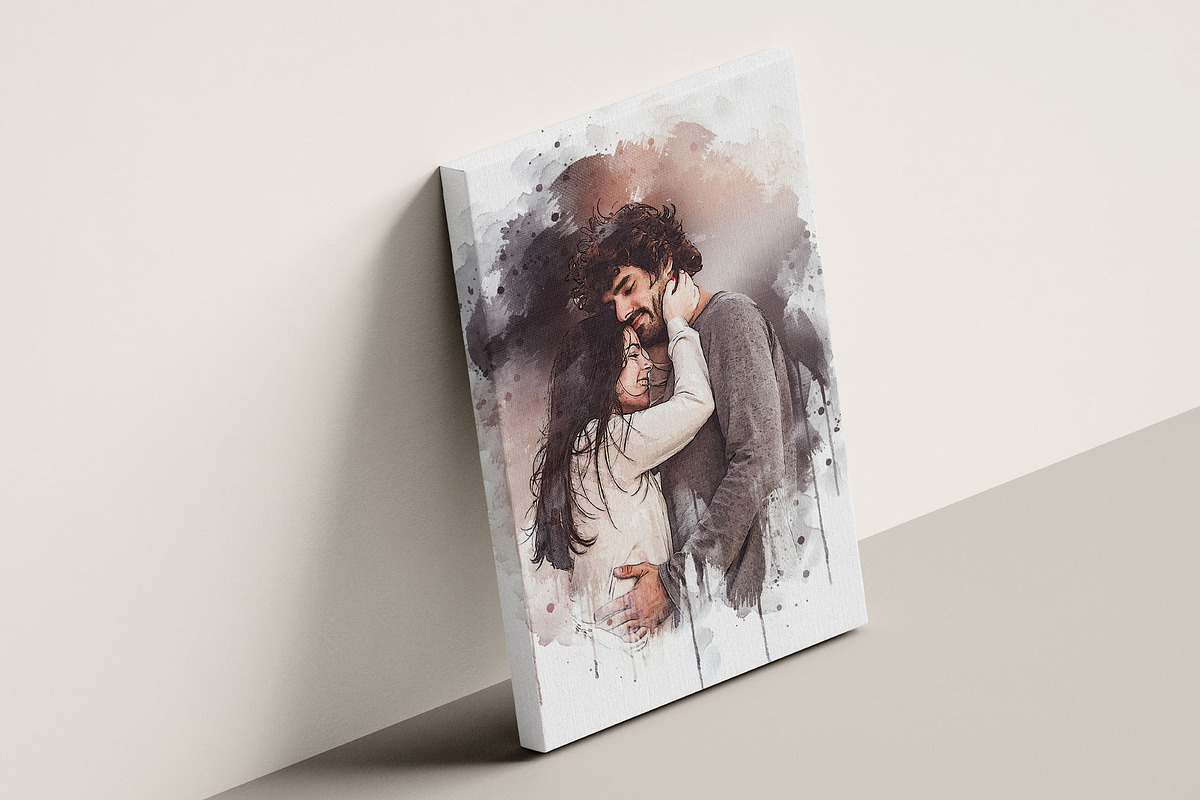 Dreamy Couple Watercolors Effect, an Action Add-On by MRI STUDIO (Photo 4 of 21)