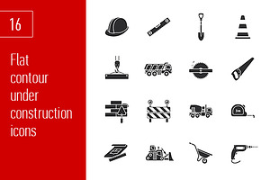 sixteen under construction icons