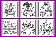 Merry Christmas Coloring Pages, a Seasonal Illustration by Coco Bloom (Thumbnail 2 of 4)