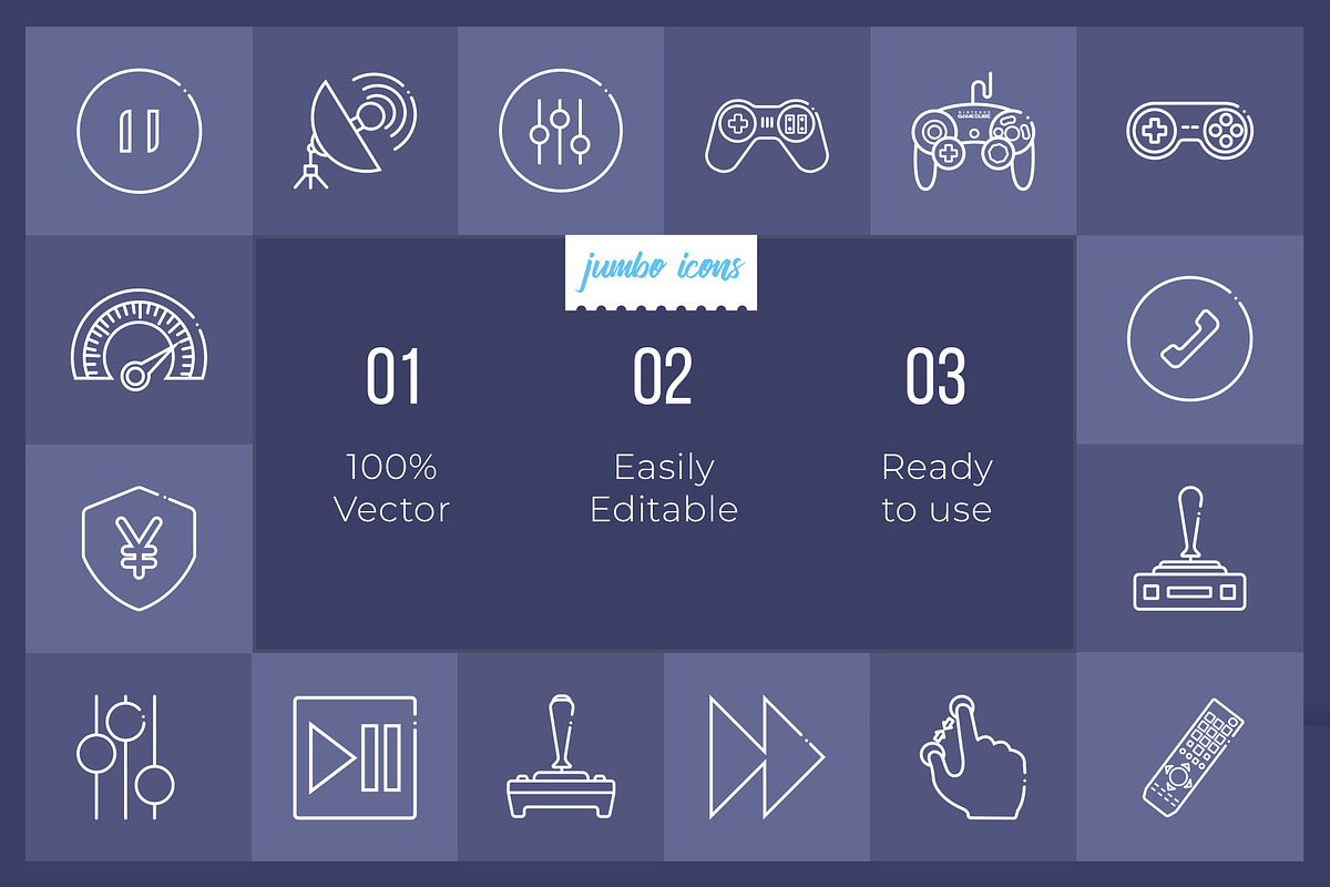 Gaming Controls Line Icons V2, an Outline Icon by Jumbo Icons (Photo 2 of 5)