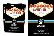 Retro Casino Night Party Invite, an Invitation Template by BF Studios (Thumbnail 2 of 2)