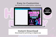 Neon Dragon Birthday Invitation, an Invitation Template by M9 Design (Thumbnail 3 of 4)