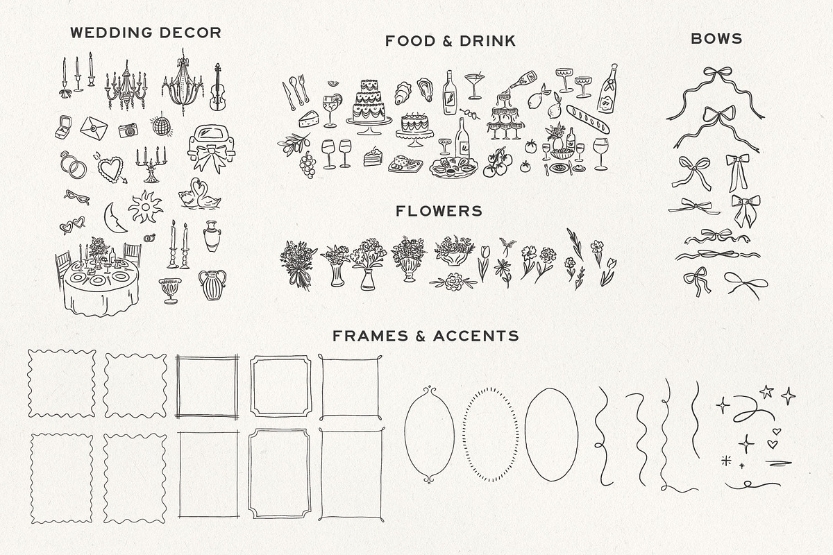 Hand Drawn Wedding Elements, an Illustration by Claire Emery Designs (Photo 3 of 7)