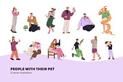 Happy people with different pets set, a Person Illustration by Good Studio (Thumbnail 1 of 7)