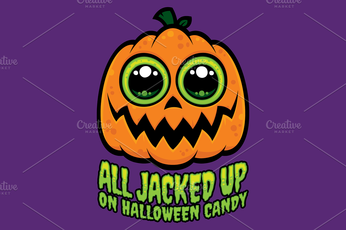 All Jacked Up on Halloween Candy, a Seasonal Illustration by Schwegel Illustration (Photo 1 of 3)