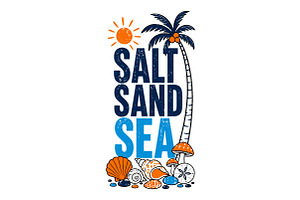 Salt Sand Sea Summer PNG, a Seasonal Illustration by Canvas Craft