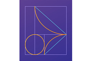 Golden ratio geometric concept, an Illustration by Things for designers