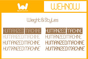 Humanized Machine font, a Font by weknow (Thumbnail 7 of 8)