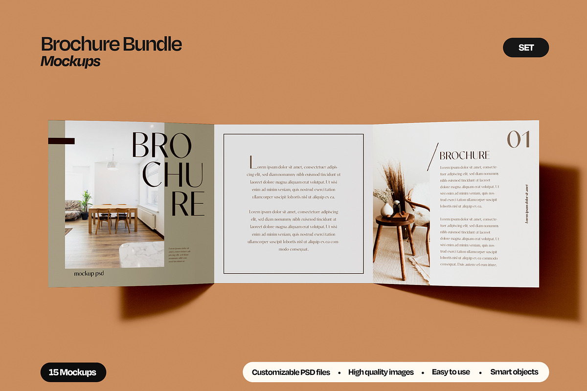 Trifold Brochure Mockup Bundle, a Books & Magazine Mockup by Mego-studio (Photo 1 of 11)