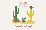 Western Cowboy Vector Clipart Set, a Person Illustration by Universe Mary (Thumbnail 9 of 9)