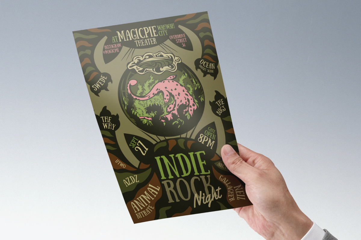 Hand Drawn Plesiosaurus & Cats Flyer, a Flyer Template by ashenterprise (Photo 3 of 4)