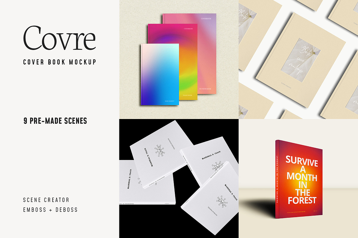 Book Cover Mockup Scene Creator, a Print Template by Mockstore (Photo 1 of 18)