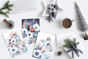 Deer Town. Christmas floral card set, an Animal Illustration by Eisfrei (Thumbnail 4 of 7)