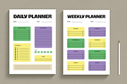 Daily and Weekly Planner Template, a Stationery Template by MightyDesign (Thumbnail 1 of 8)