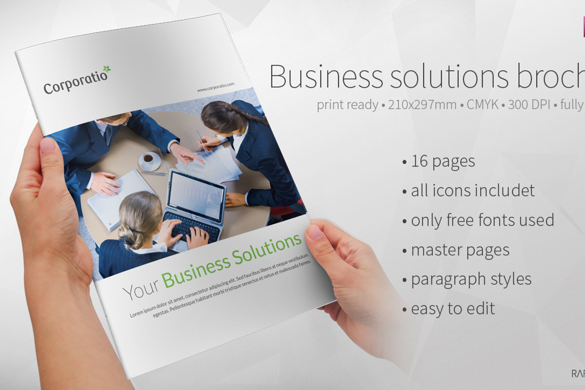 Business_Solution_A4_brochure, a Brochure Template by buttonpl (Photo 1 of 4)