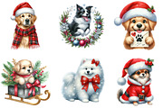 Christmas Dog Clipart, an Illustration by DreamArtGraphic (Thumbnail 3 of 6)