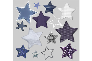 Different texture star patches set, an Illustration by art PVP - market