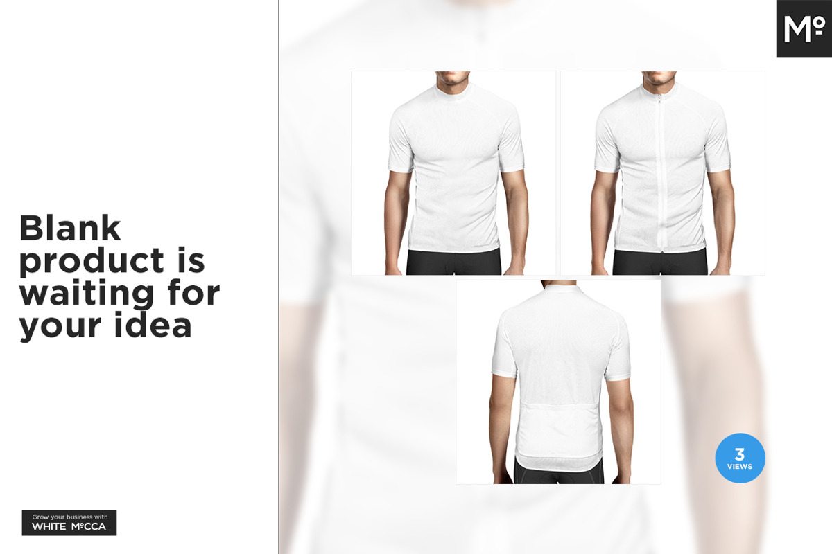 Bike Jersey Shortsleeve Mock-up, a Shirt Mockup by Mocca Mockups Store (Photo 3 of 8)