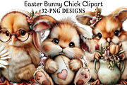 Easter Bunny Chick Clipart, an Illustration by Daily.Designs (Thumbnail 1 of 7)