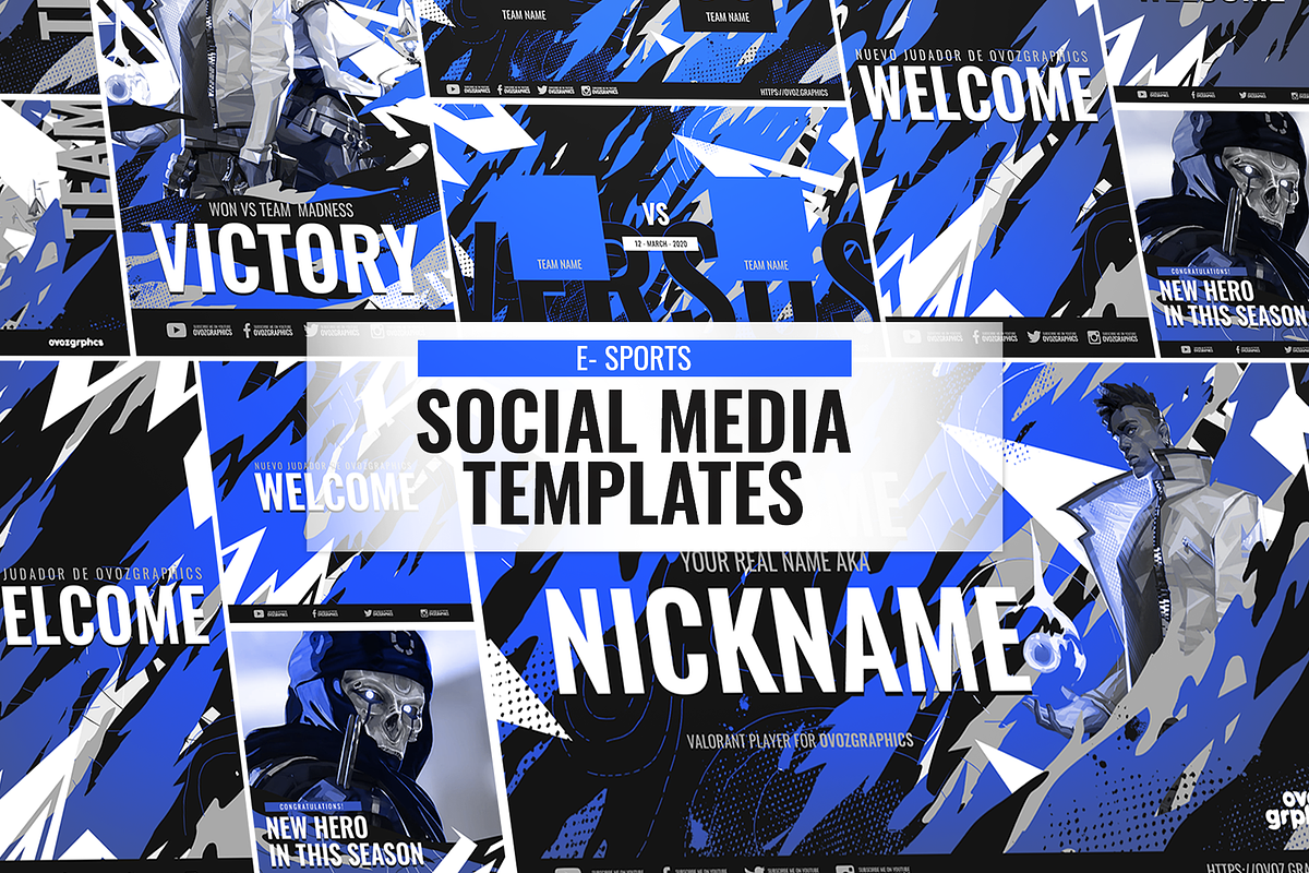 E- Sports Social Media Templates, a Social Media Template by Creathift (Photo 1 of 7)
