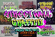 Street Wall Graffiti Font Bundle, a Script Font by Yoga Letter (Thumbnail 1 of 6)