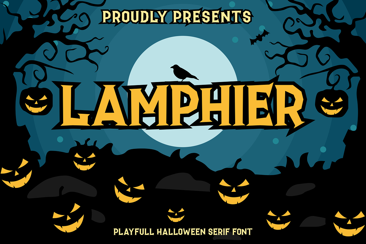 Lamphier Horror Display Font, a Serif Font by juliawan (Photo 1 of 5)