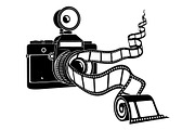 Vintage Camera Film Silhouette, an Object Illustration by yasushie (Thumbnail 10 of 31)