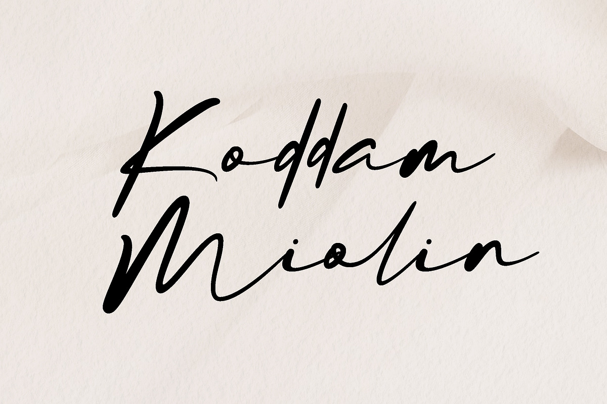 Koddam Miolin amazing script font, a Script Font by Fontcastle (Photo 1 of 7)