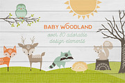 Baby Woodland Design Pack, an Animal Illustration by Wild Twig Co (Thumbnail 2 of 12)