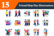 Friendship Day Illustrations Bundle, a Person Illustration by EllaMaiyaali (Thumbnail 2 of 3)