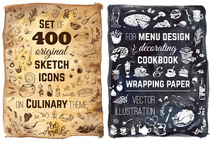 Hand-drawn Cooking and Food Icons