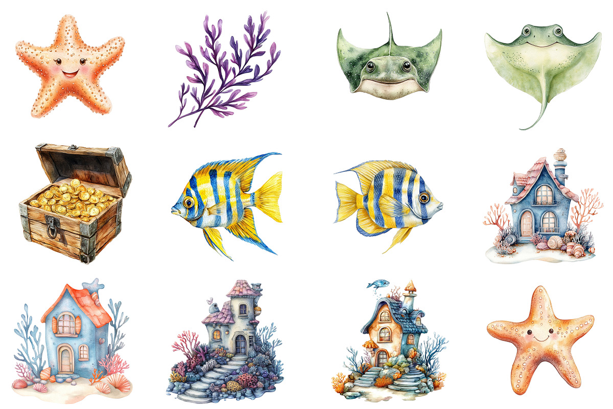 Cute Undersea Clipart, an Illustration by CitraGraphics (Photo 5 of 5)