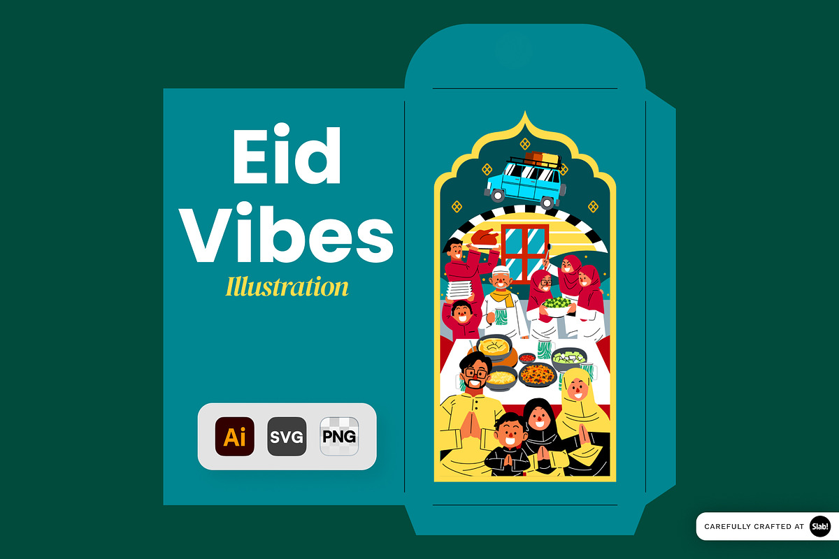 Eid Vibes Illustration, an Object Graphic by SLAB! Design (Photo 1 of 3)